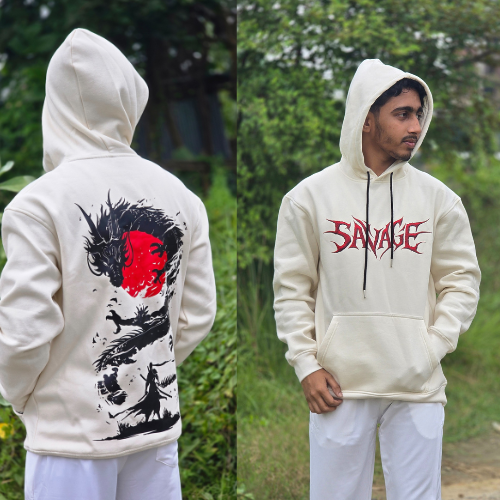 Drop shoulder Color Premium Hoodie for Men