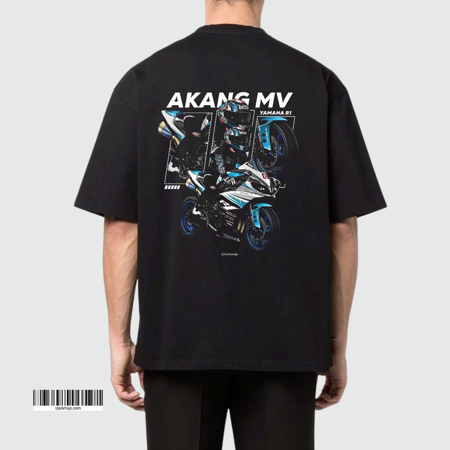 printed drop shoulder t shirt.