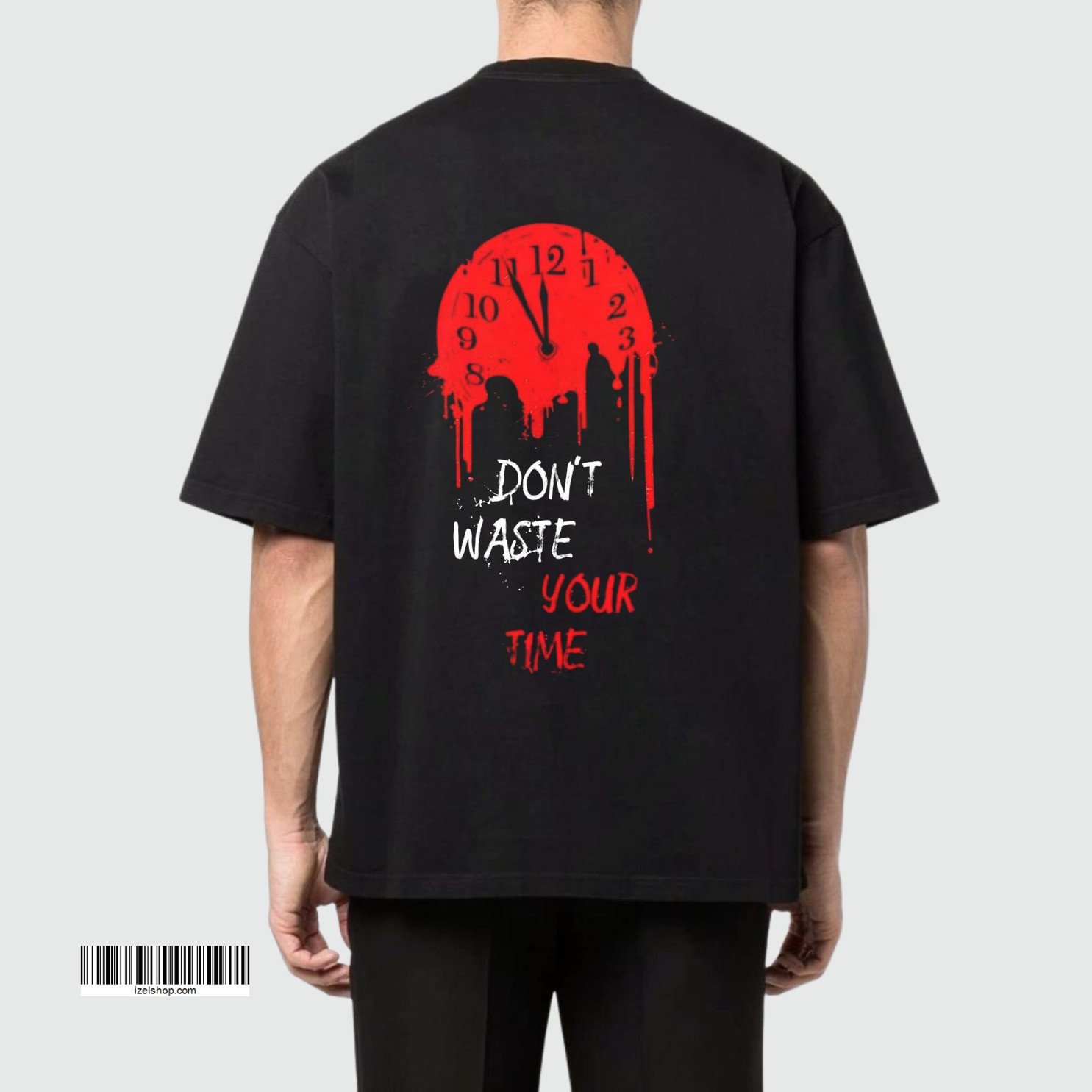 printed drop shoulder t shirt.