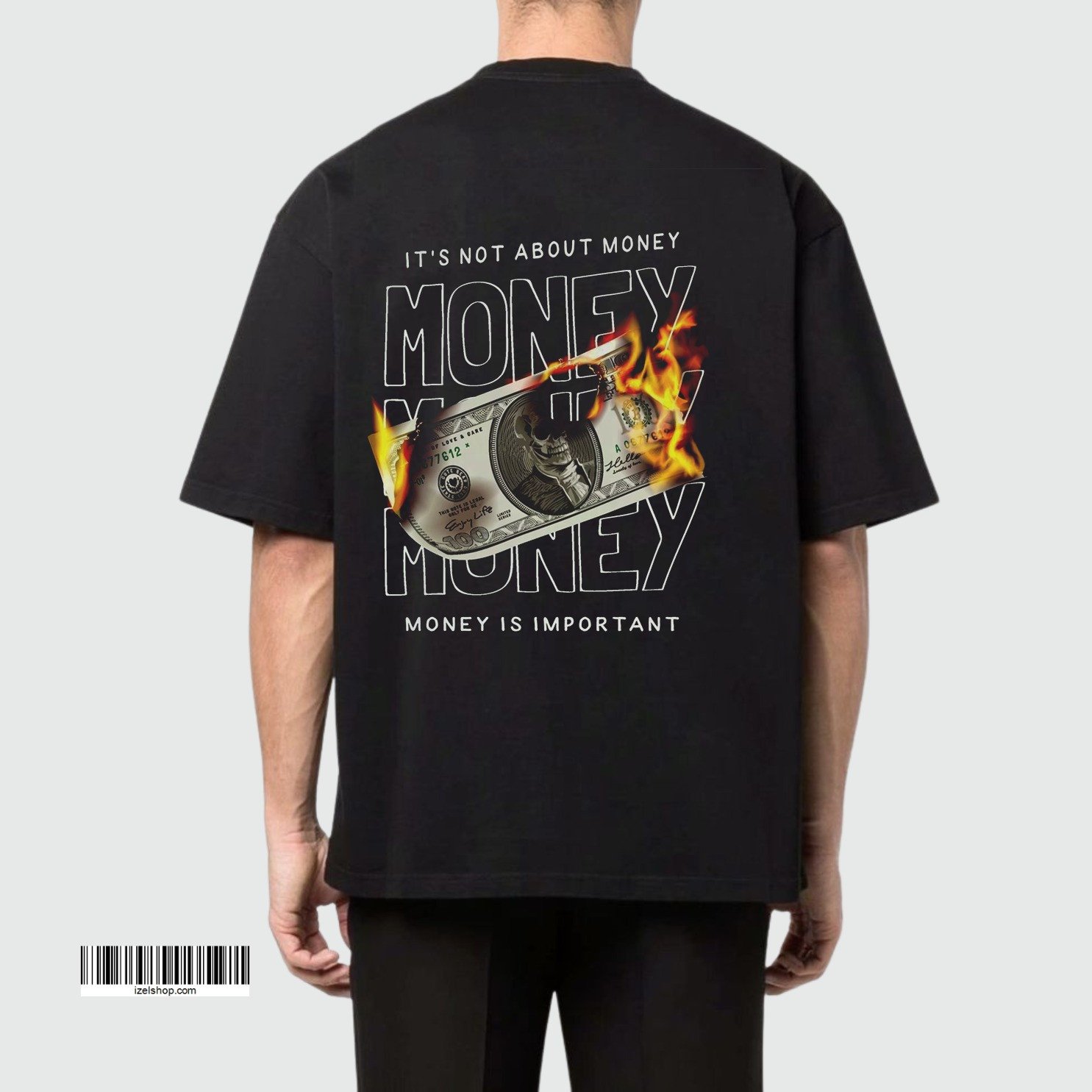 printed drop shoulder t shirt.