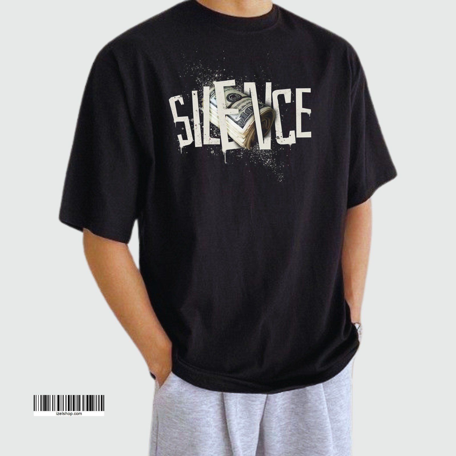 printed drop shoulder t shirt.