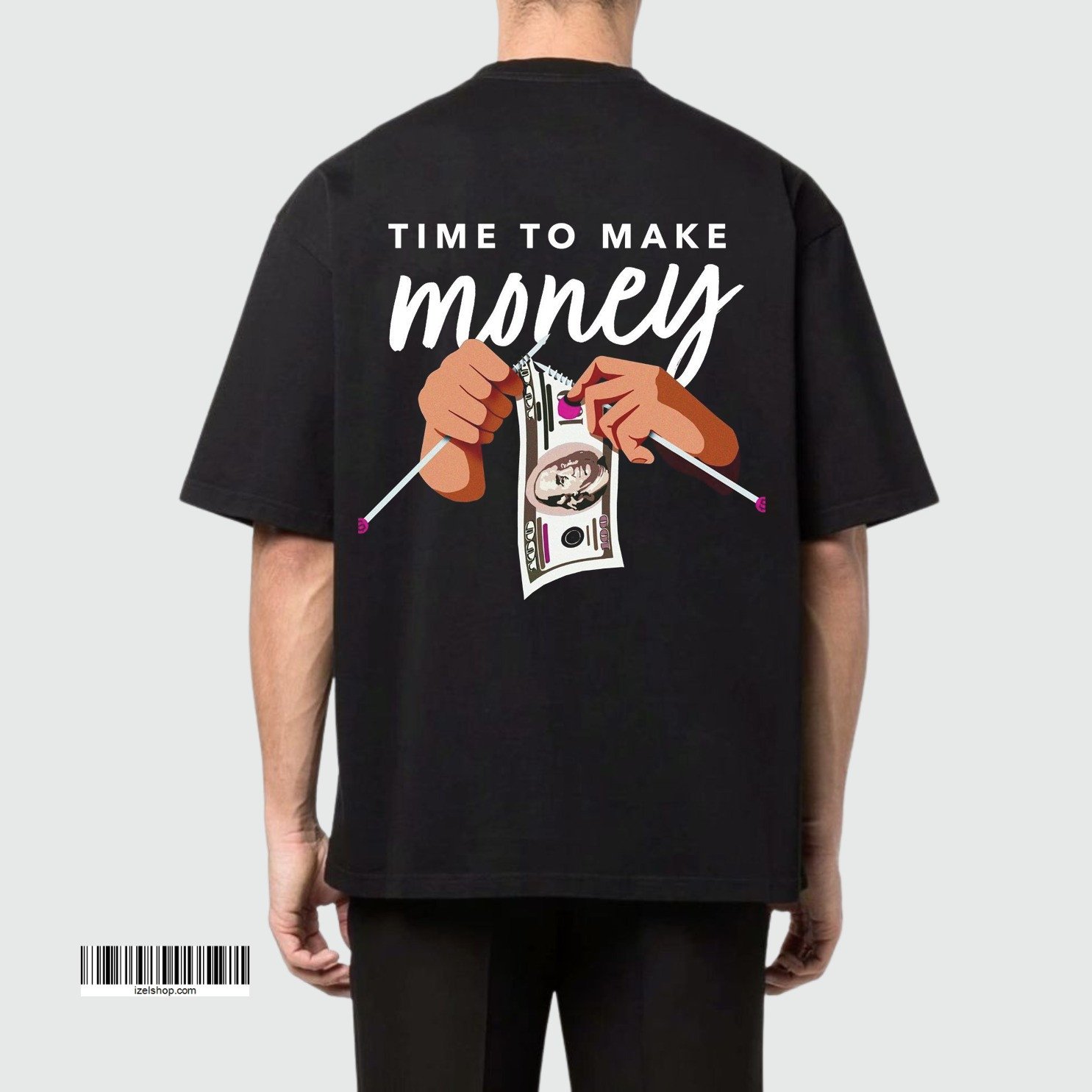 printed drop shoulder t shirt.