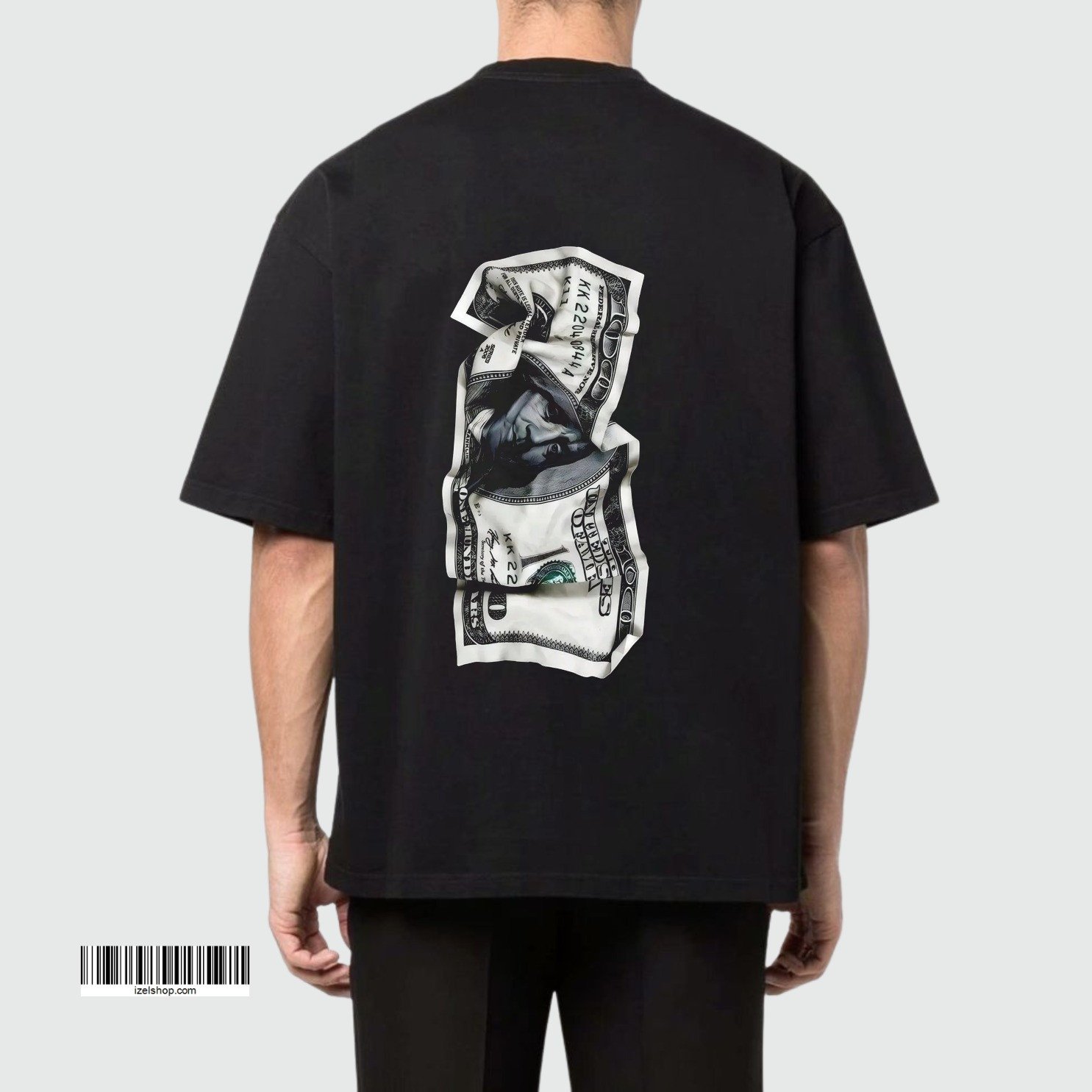 printed drop shoulder t shirt.