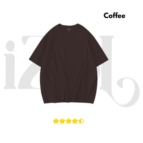 Solid Dark Coffee Drop Shoulder T-Shirt