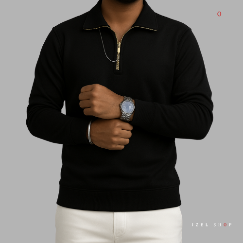 Premium half-zip knitted sweater