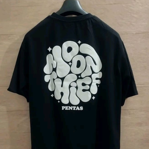 printed drop shoulder t shirt.