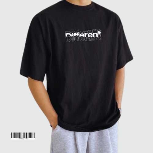 printed drop shoulder t shirt.