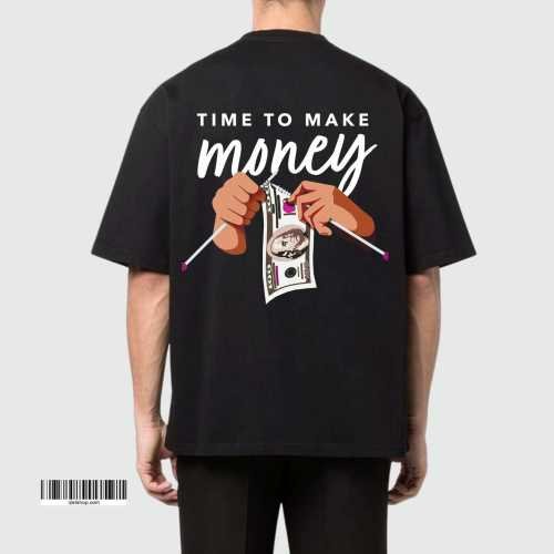 printed drop shoulder t shirt.