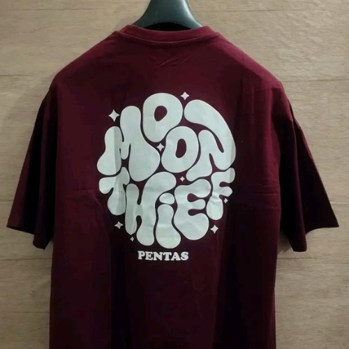 printed drop shoulder t shirt.