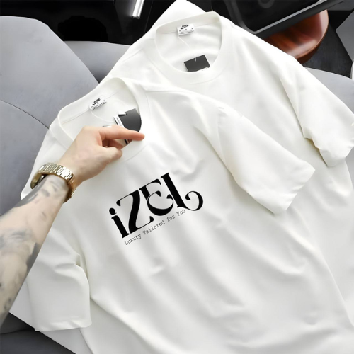 White colour Printed Drop Shoulder T-Shirt